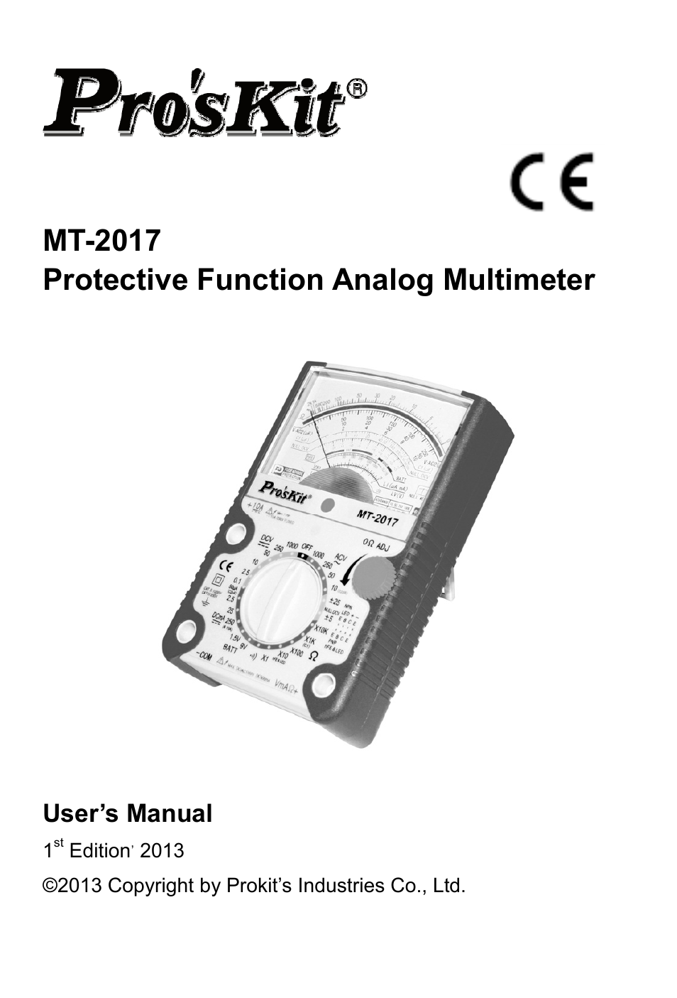 Prokit's Industries MT-2017 User Manual | 24 pages