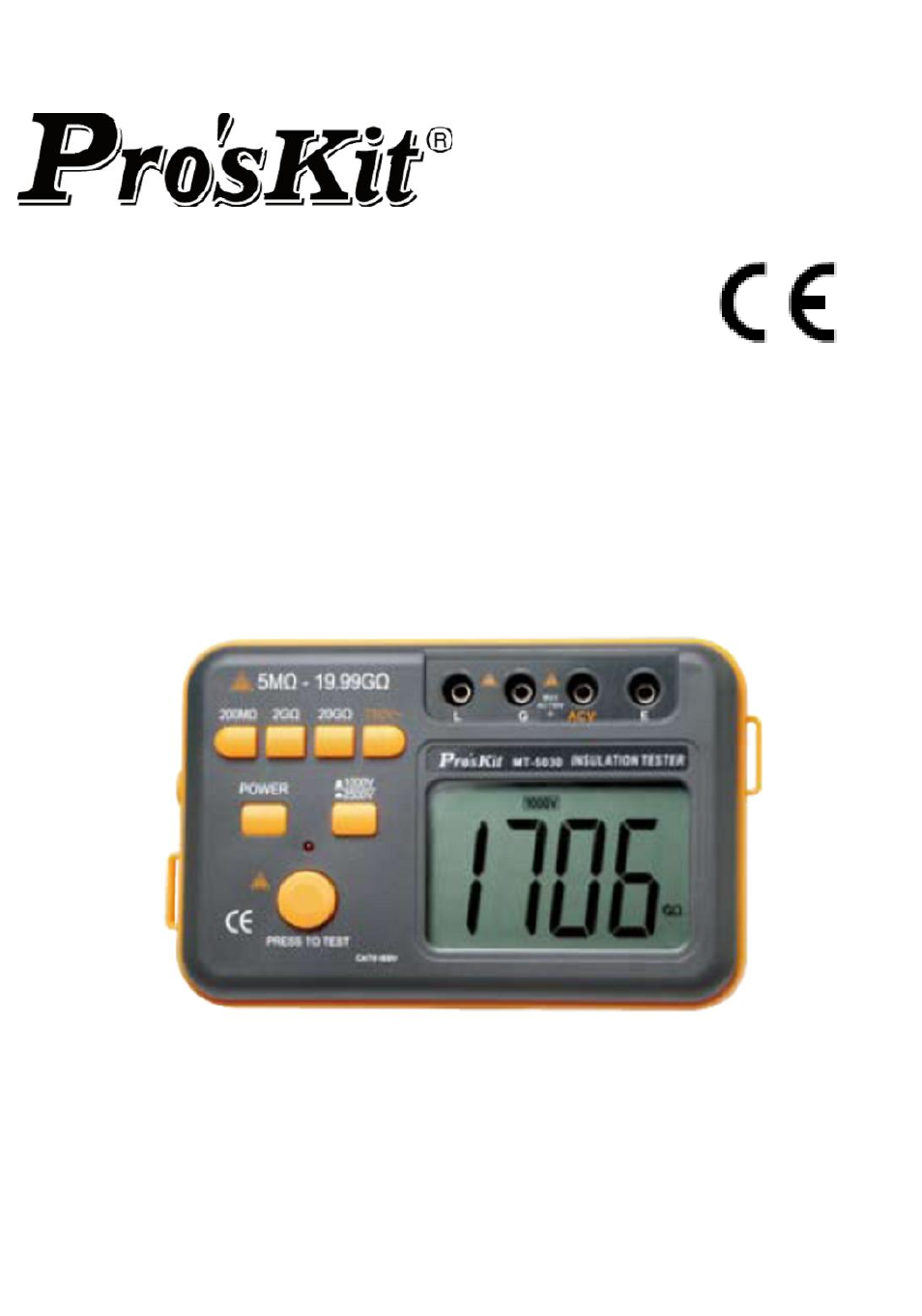 Prokit's Industries MT-5030 User Manual | 10 pages
