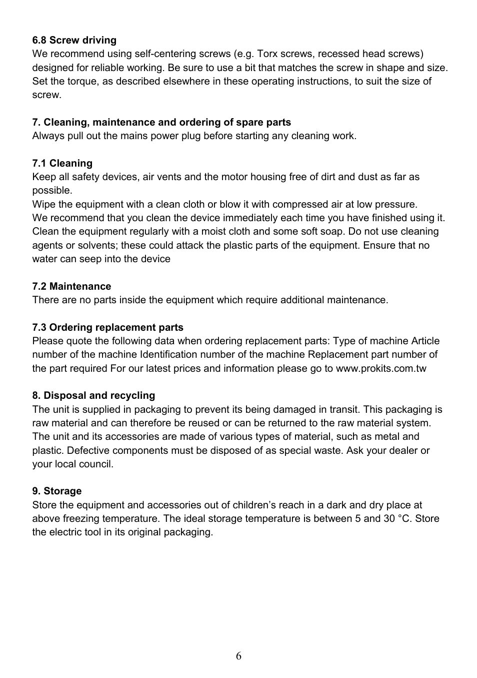 Prokit's Industries PT-1361 User Manual | Page 7 / 12