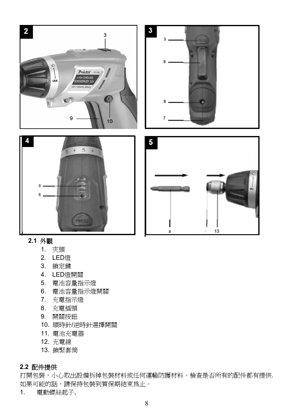 Prokit's Industries PT-1361 User Manual | Page 9 / 12