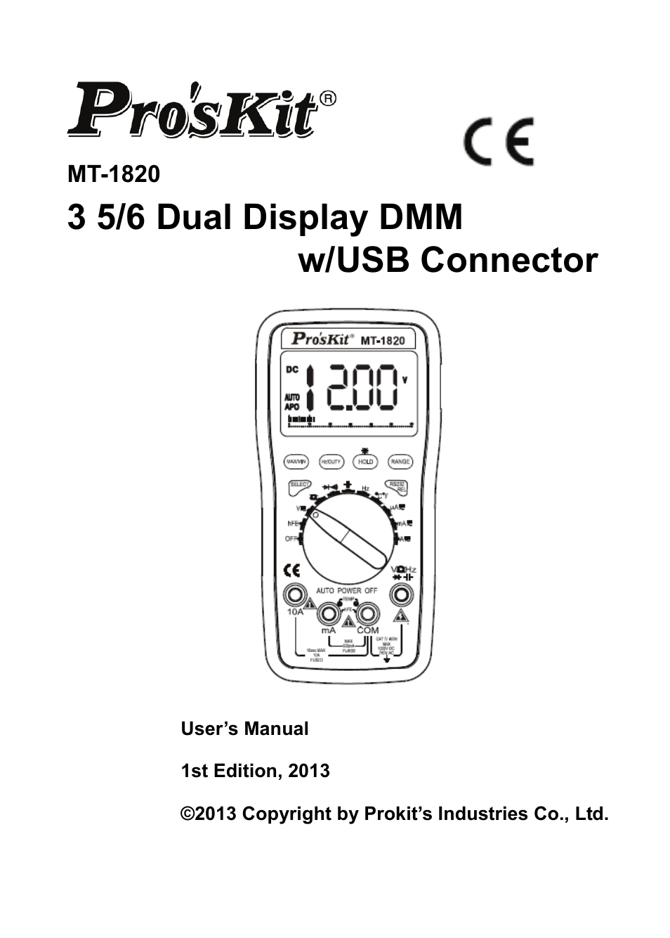 Prokit's Industries MT-1820 User Manual | 44 pages