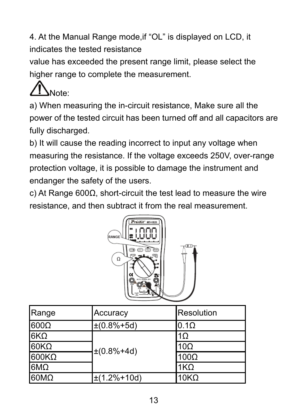 Prokit's Industries MT-1820 User Manual | Page 14 / 44