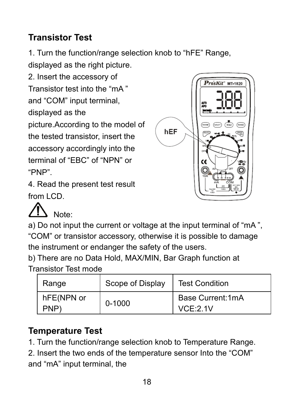 Prokit's Industries MT-1820 User Manual | Page 19 / 44