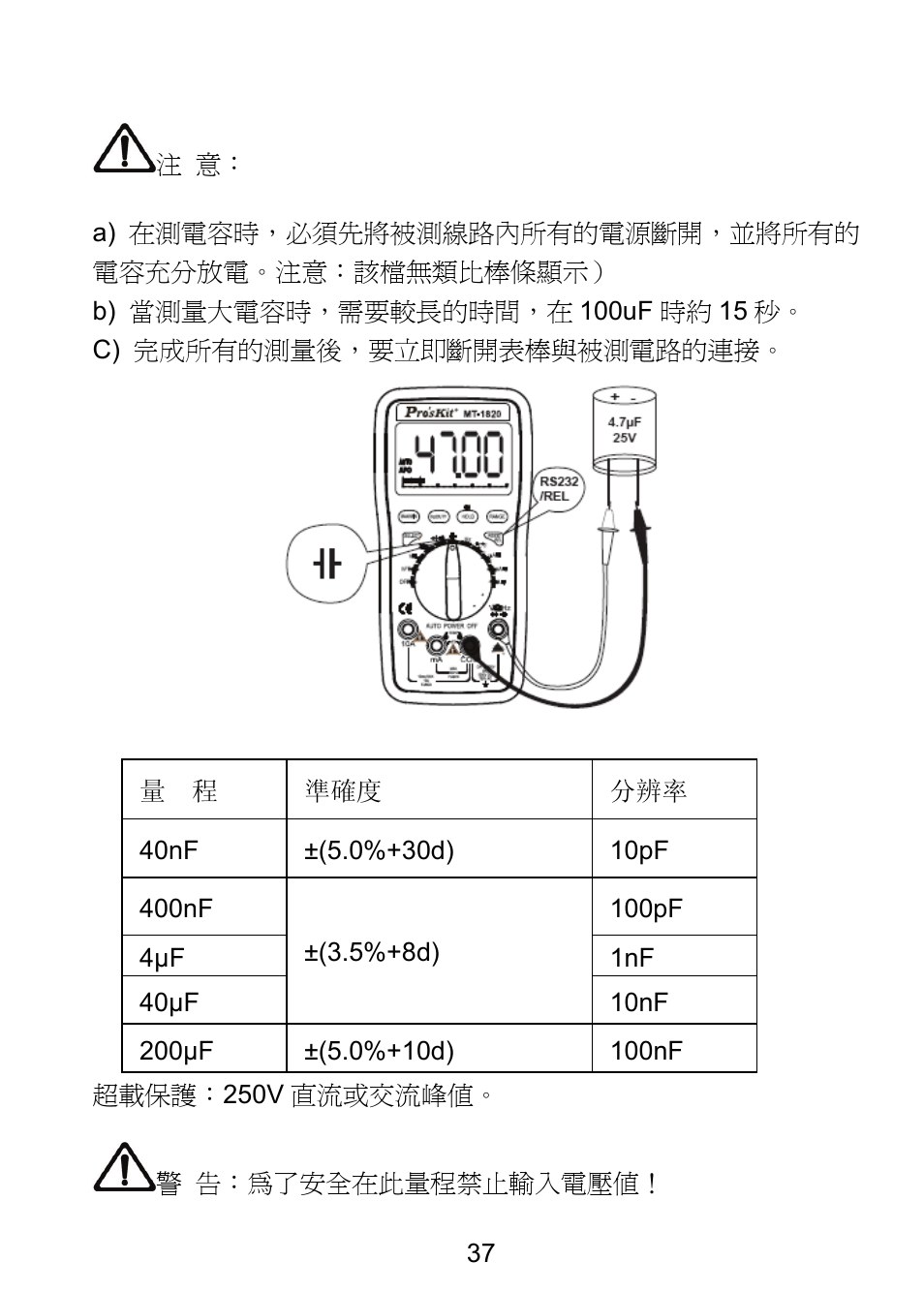 Prokit's Industries MT-1820 User Manual | Page 38 / 44