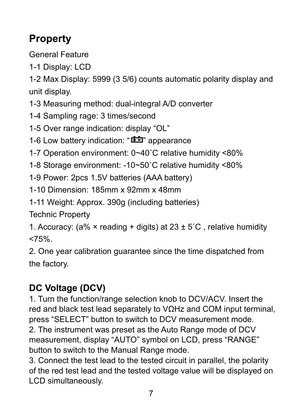 Property | Prokit's Industries MT-1820 User Manual | Page 8 / 44
