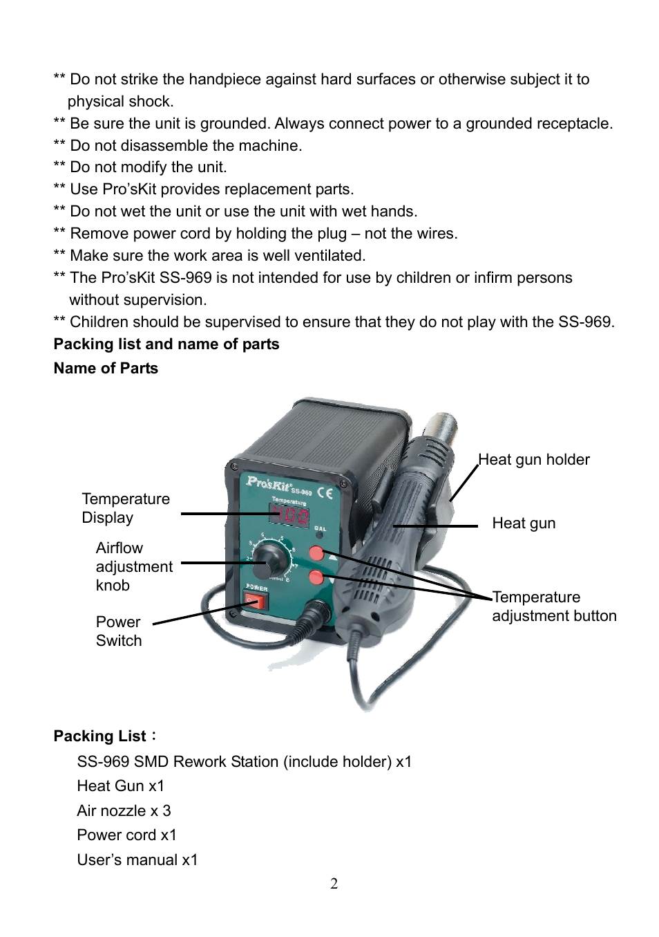 Prokit's Industries SS-969 SMD User Manual | Page 3 / 16