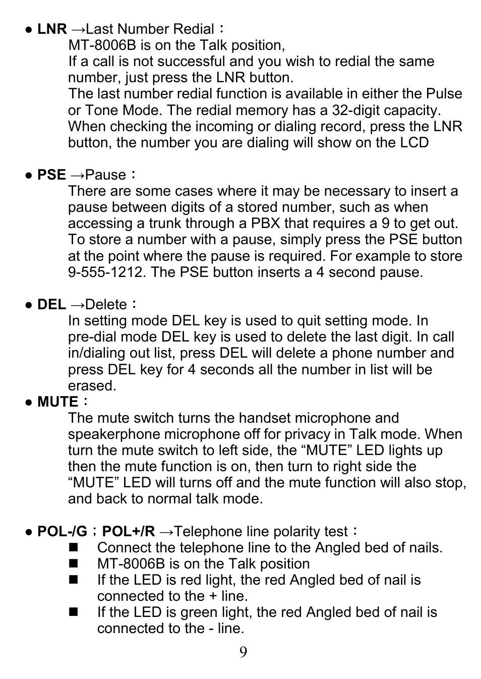 Prokit's Industries MT-8006B User Manual | Page 10 / 28