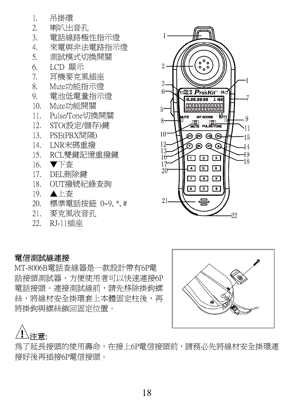 Prokit's Industries MT-8006B User Manual | Page 19 / 28