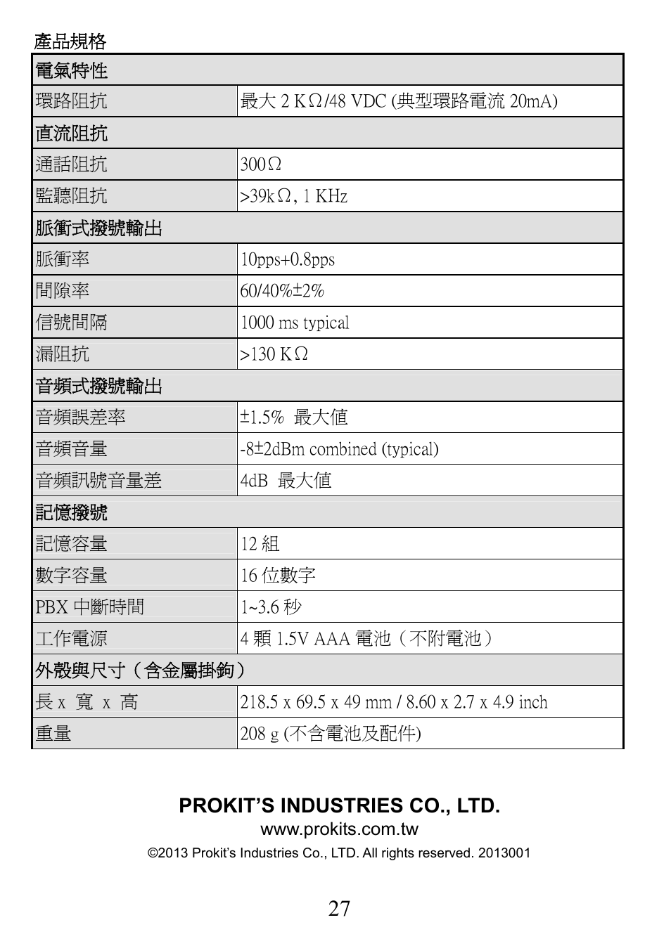 Prokit’s industries co., ltd | Prokit's Industries MT-8006B User Manual | Page 28 / 28
