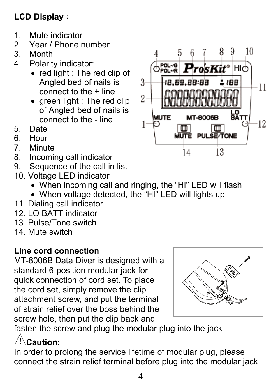 Prokit's Industries MT-8006B User Manual | Page 5 / 28