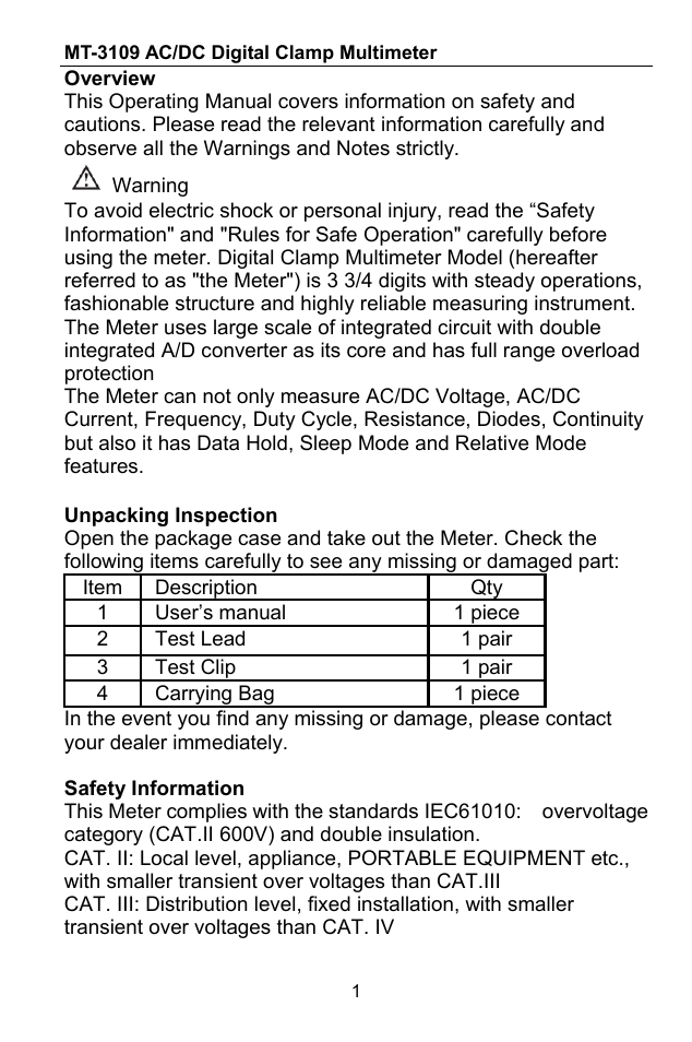 Prokit's Industries MT-3109 User Manual | Page 2 / 36