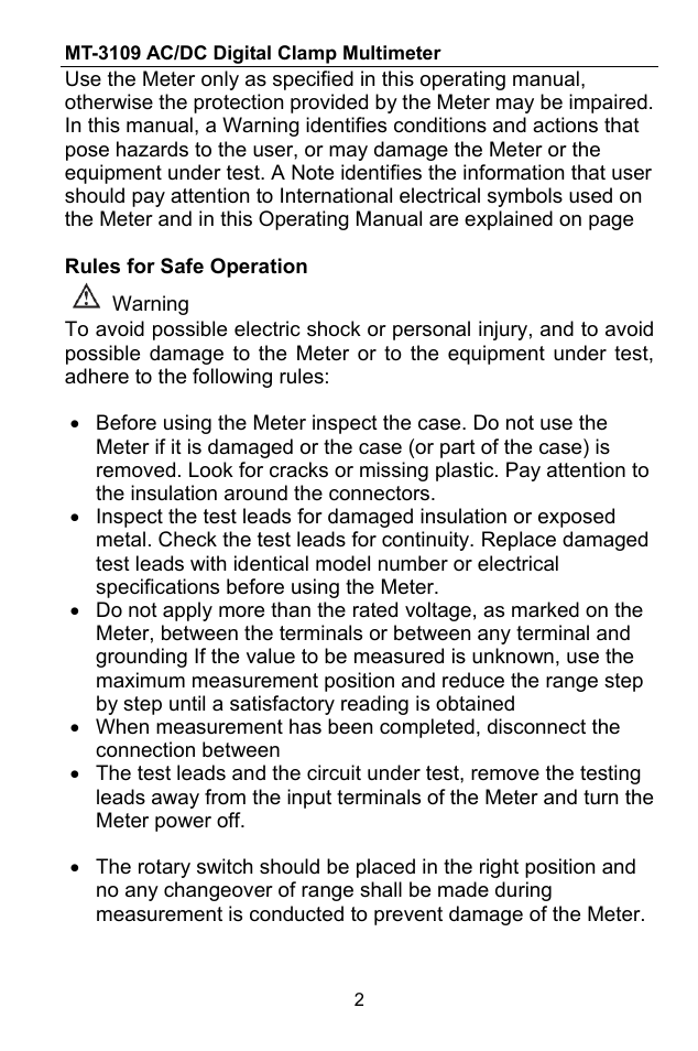 Prokit's Industries MT-3109 User Manual | Page 3 / 36