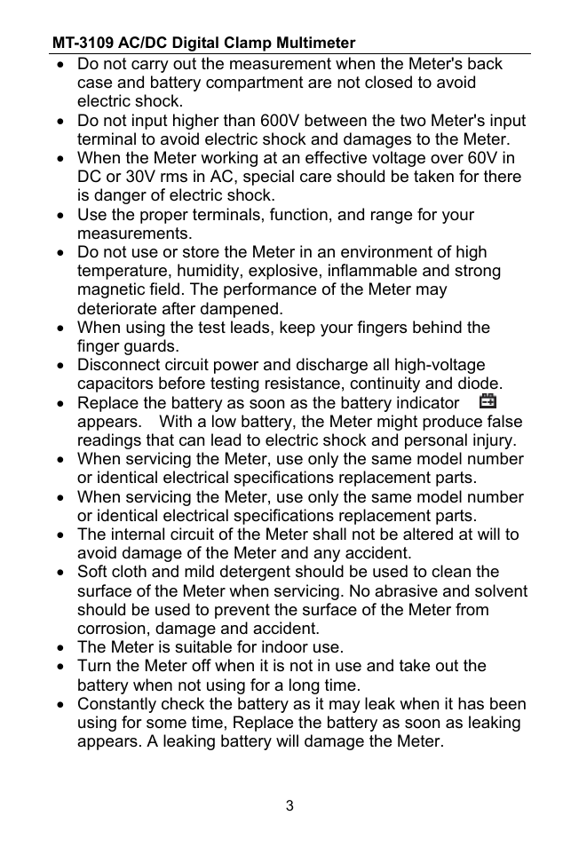 Prokit's Industries MT-3109 User Manual | Page 4 / 36