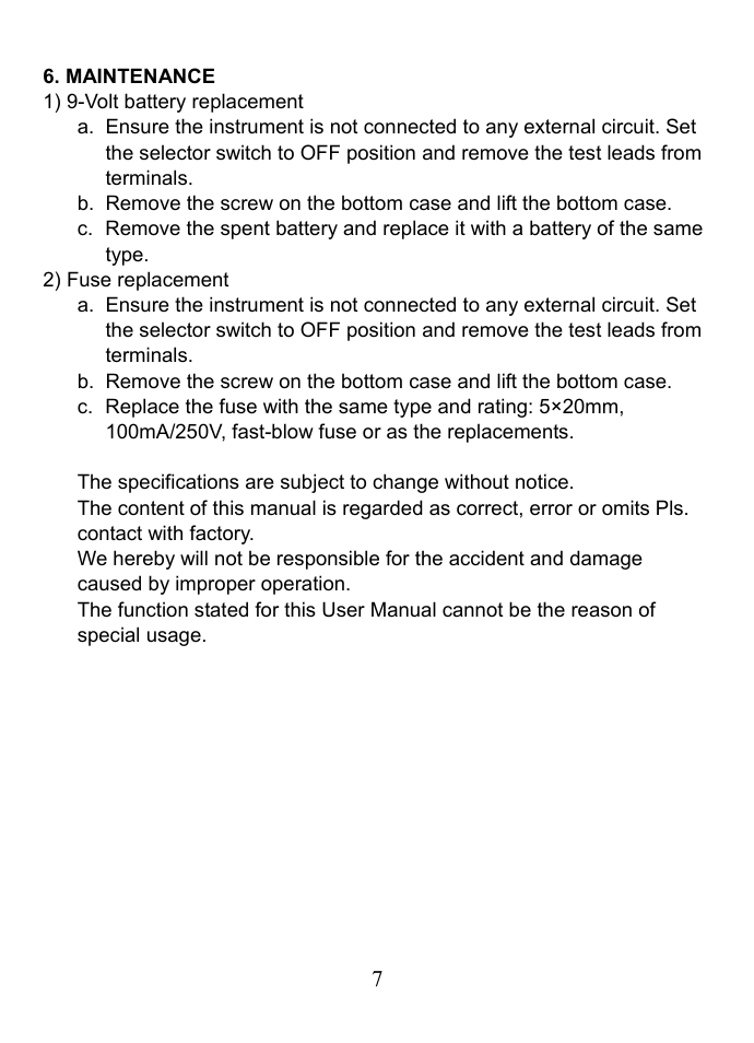 Prokit's Industries MT-5110 User Manual | Page 7 / 12