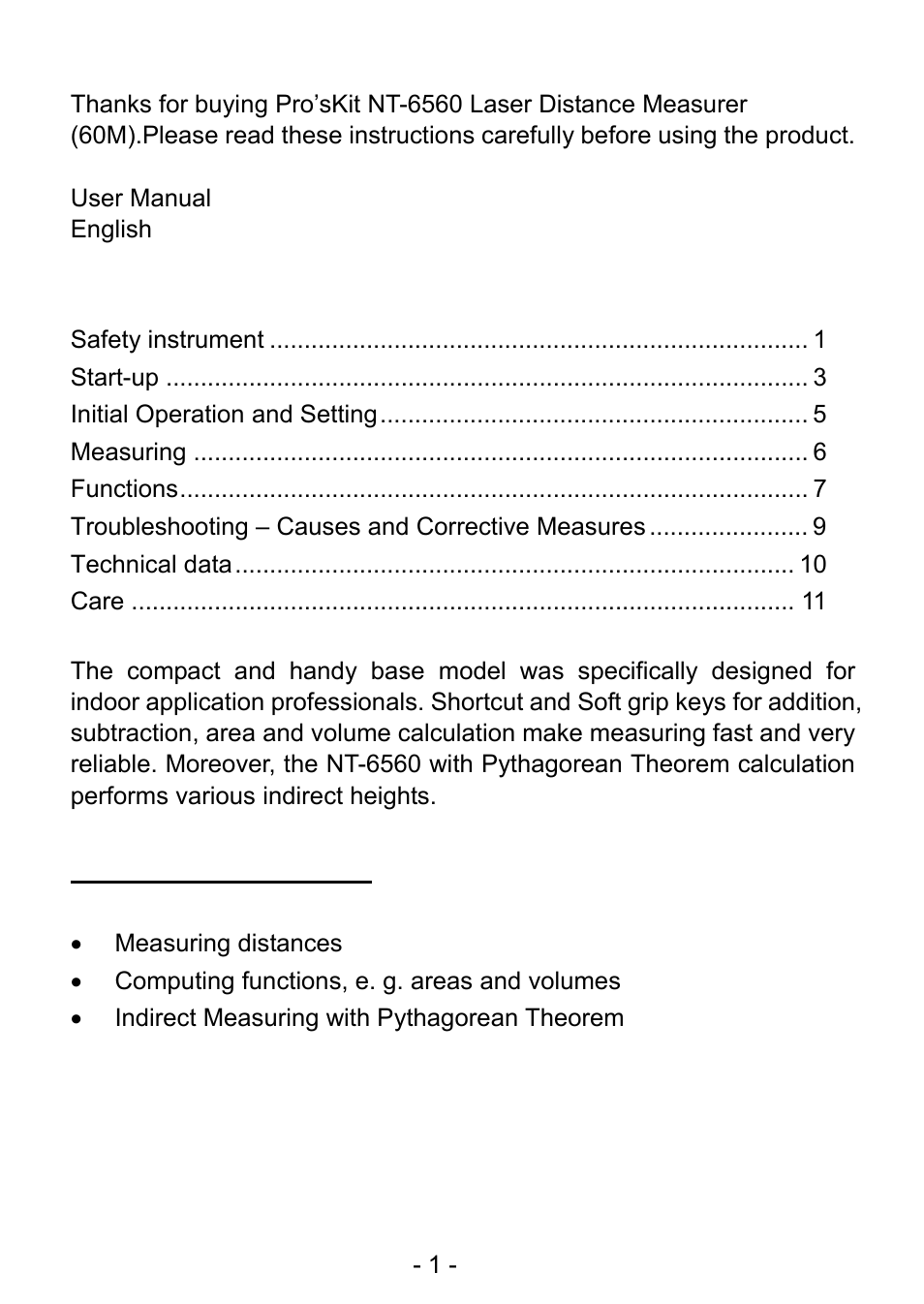 Prokit's Industries NT-6560 User Manual | Page 2 / 20