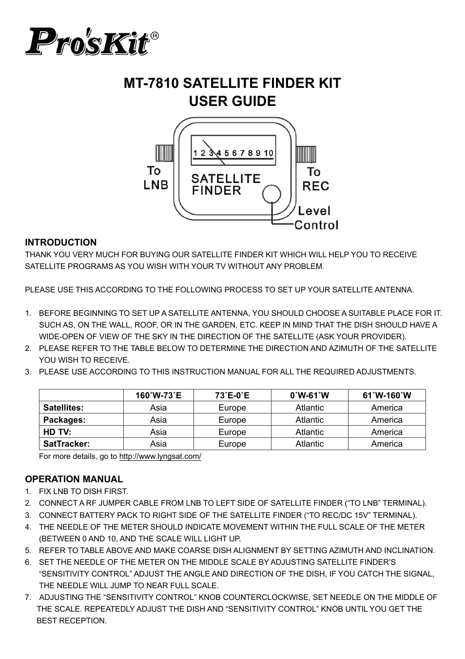 Prokit's Industries MT-7810 User Manual | 2 pages