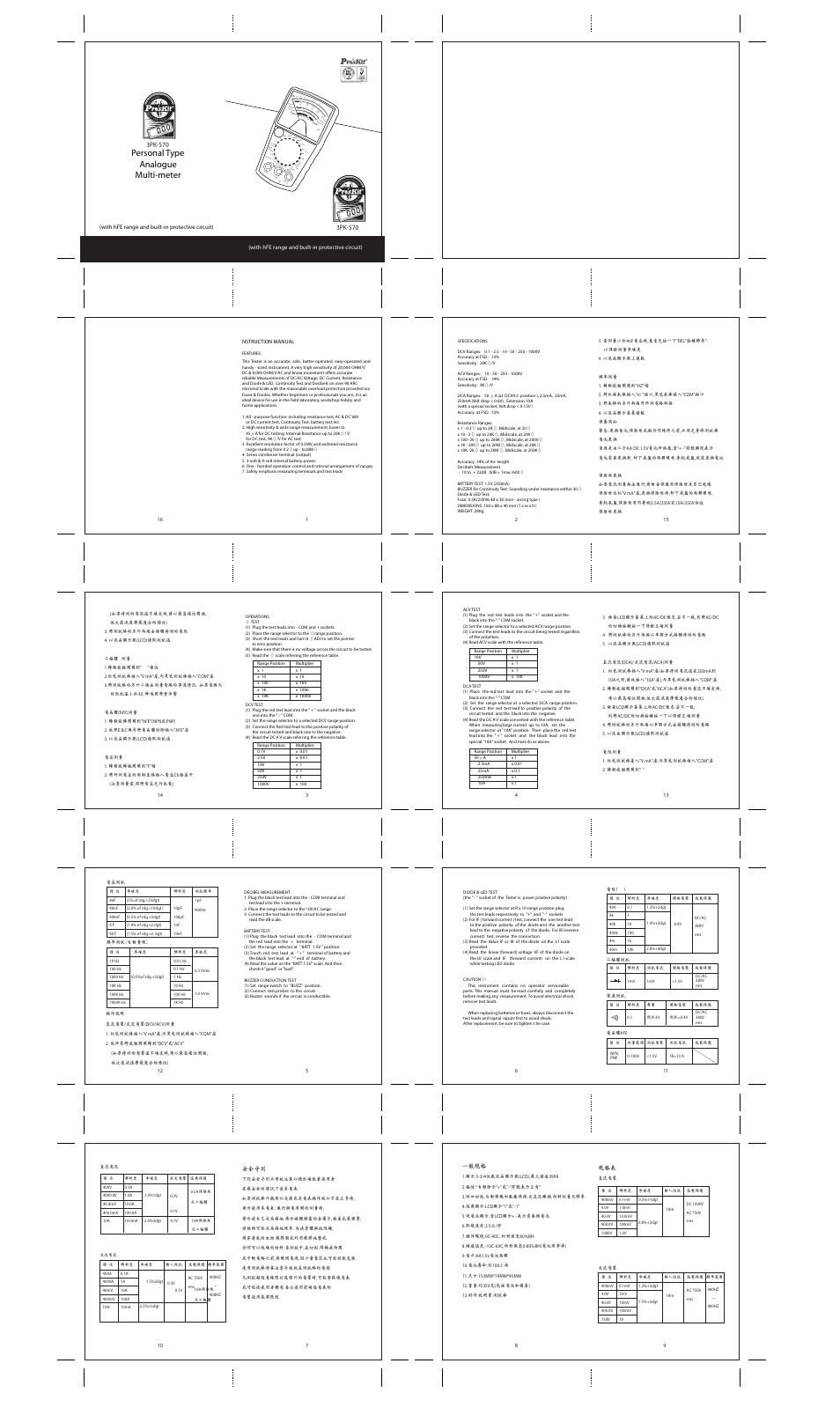 Prokit's Industries 3PK-570 User Manual | 1 page