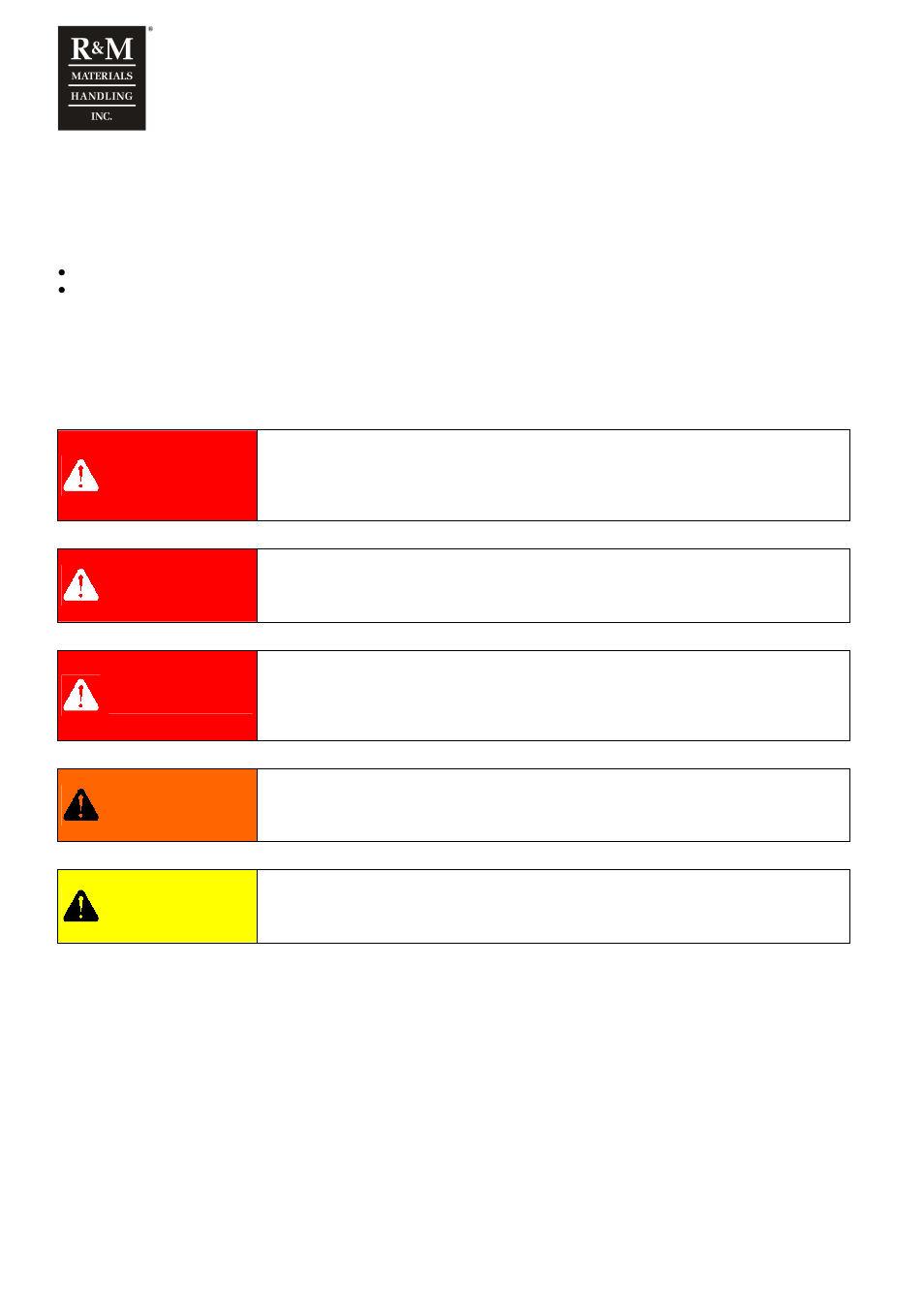 2 safety precautions before installation | R&M Materials Handling VARIABLE SPEED CONTROLS ControlMaster NXT Service Manual User Manual | Page 12 / 53
