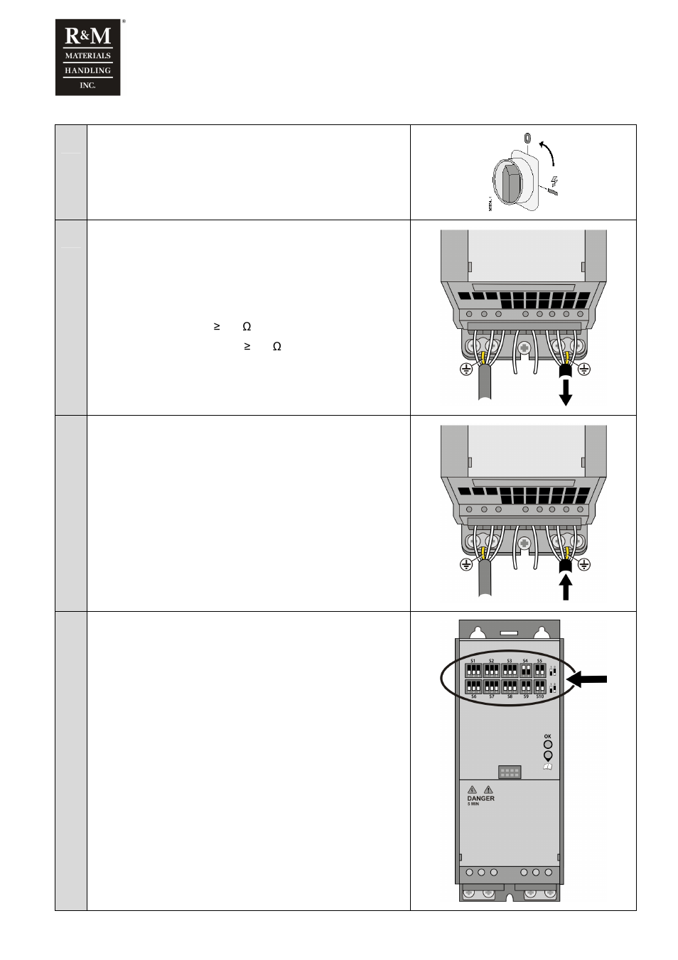 2 checks before the first run 1 | R&M Materials Handling VARIABLE SPEED CONTROLS ControlMaster NXT Service Manual User Manual | Page 37 / 53