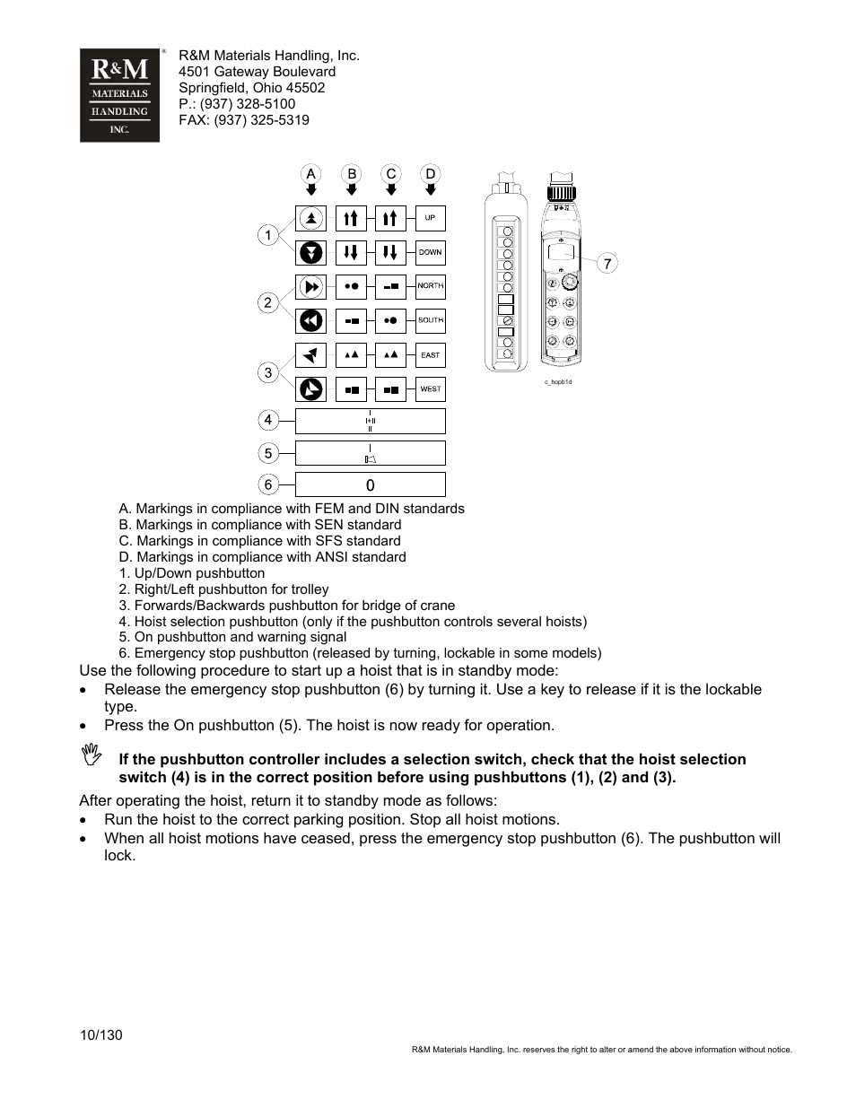 R&M Materials Handling WIRE ROPE HOISTS Service User Manual | Page 10 / 130