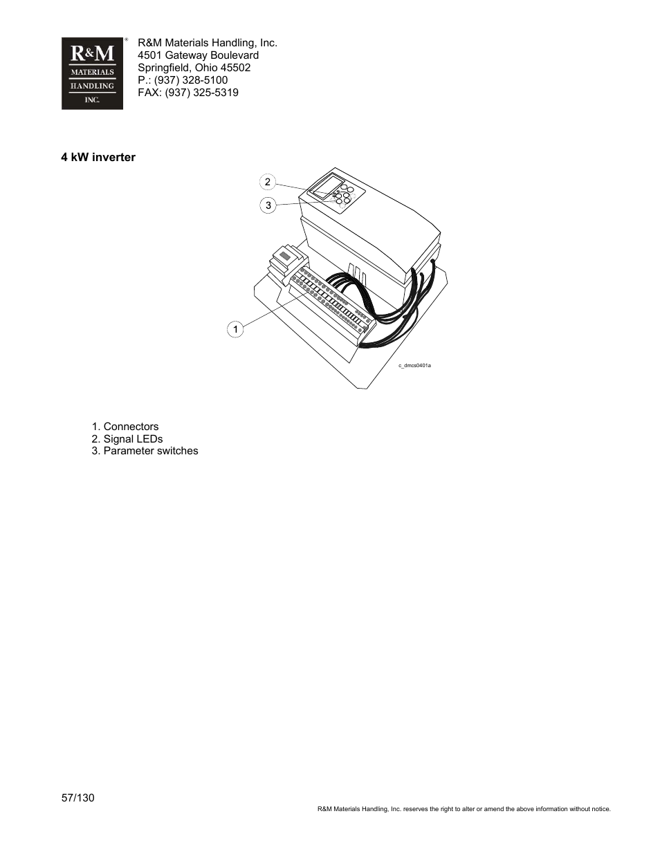 R&M Materials Handling WIRE ROPE HOISTS Service User Manual | Page 57 / 130