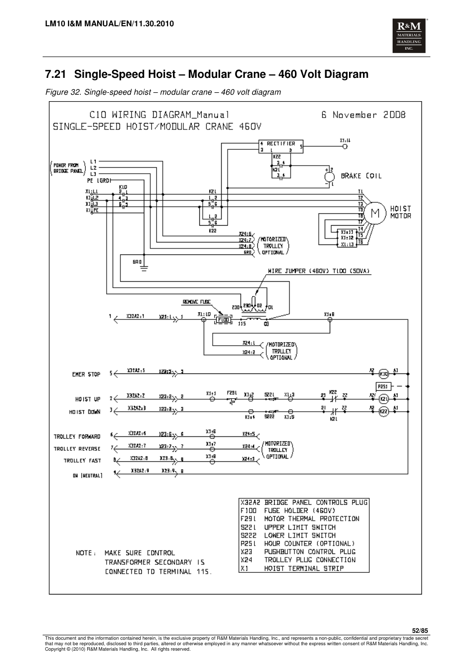 R&M Materials Handling ELECTRIC CHAIN HOISTS LoadMate Chain Hoist LM 10 User Manual | Page 52 / 85