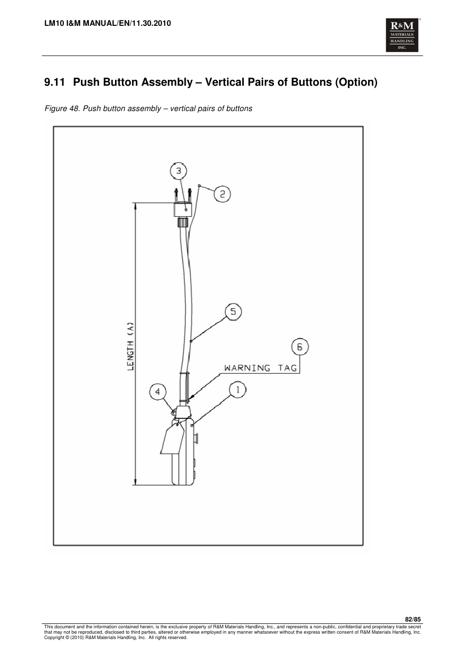 R&M Materials Handling ELECTRIC CHAIN HOISTS LoadMate Chain Hoist LM 10 User Manual | Page 82 / 85