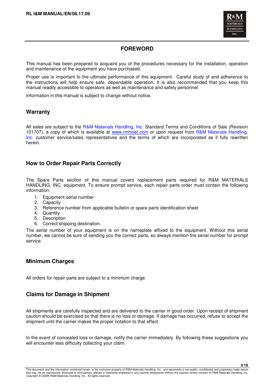 R&M Materials Handling MANUAL CHAIN HOISTS User Manual | Page 29 / 81