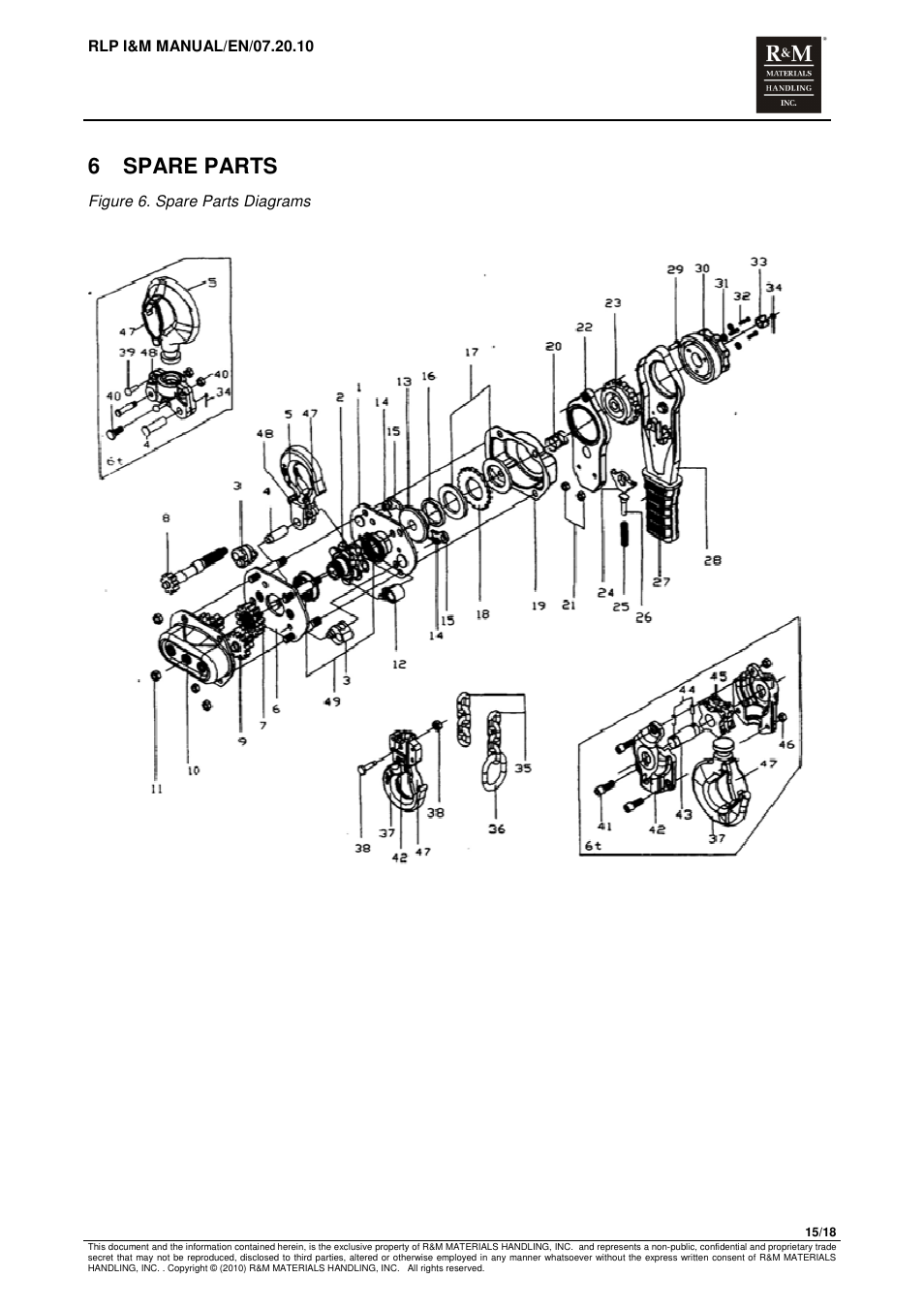 6 spare parts | R&M Materials Handling MANUAL CHAIN HOISTS User Manual | Page 59 / 81