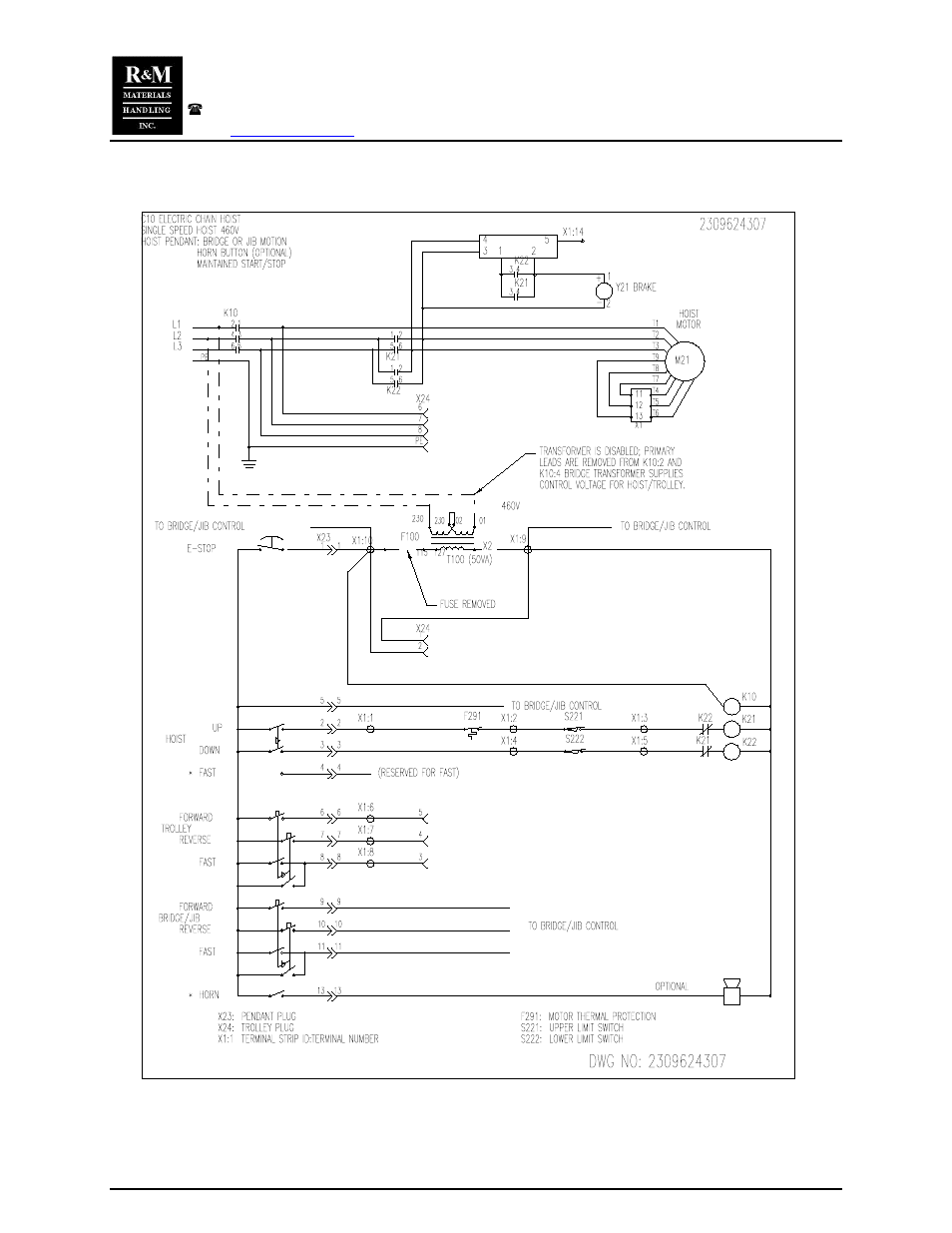 R&M Materials Handling CHAIN HOIST PACKAGES User Manual | Page 20 / 30