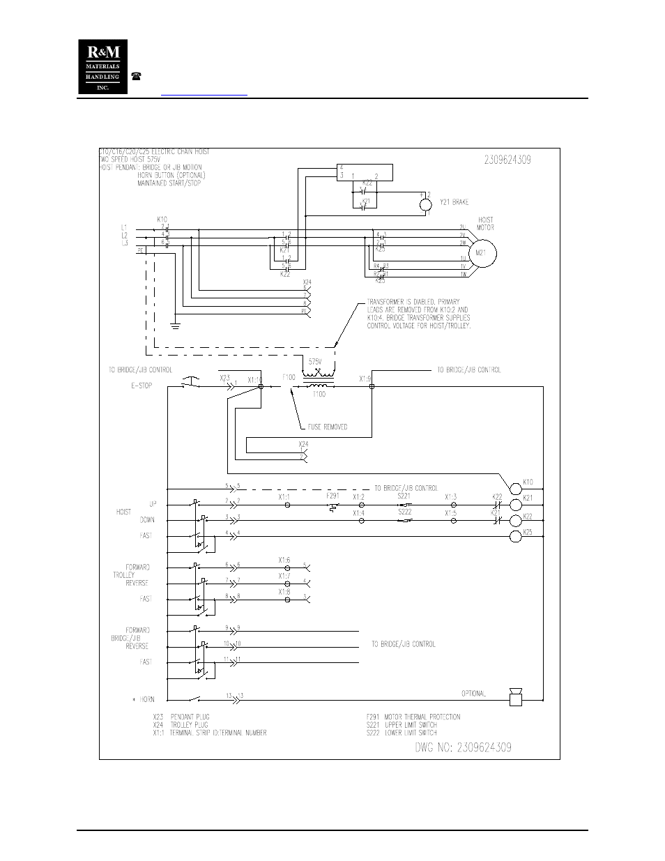 R&M Materials Handling CHAIN HOIST PACKAGES User Manual | Page 22 / 30
