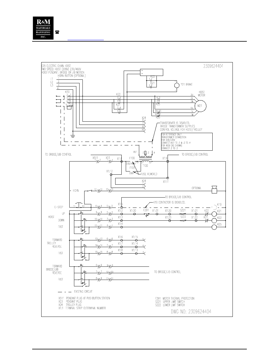 R&M Materials Handling CHAIN HOIST PACKAGES User Manual | Page 25 / 30