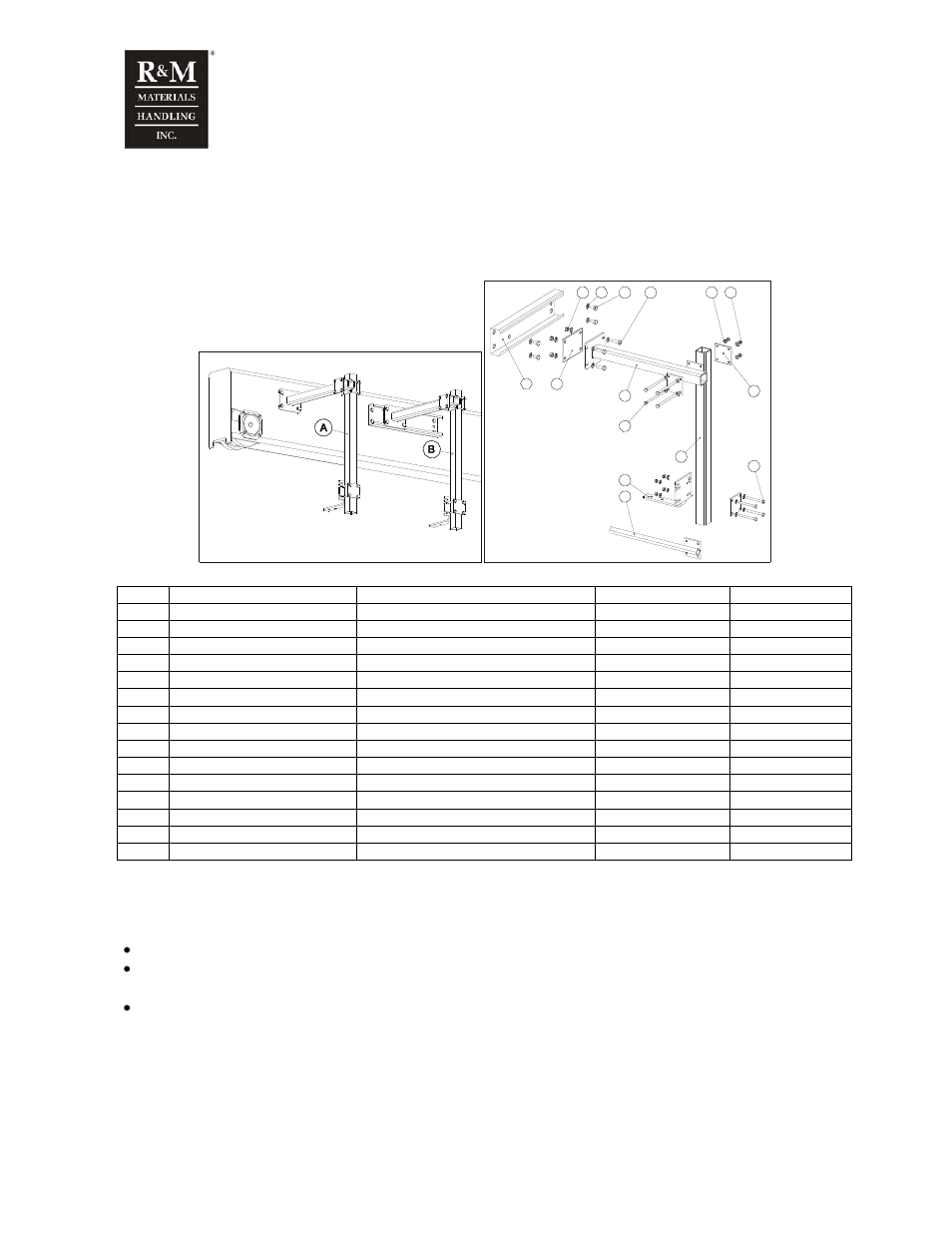 4 crane towing arm assembly, 1 crane towing arm | R&M Materials Handling WIRE ROPE PACKAGES User Manual | Page 25 / 76