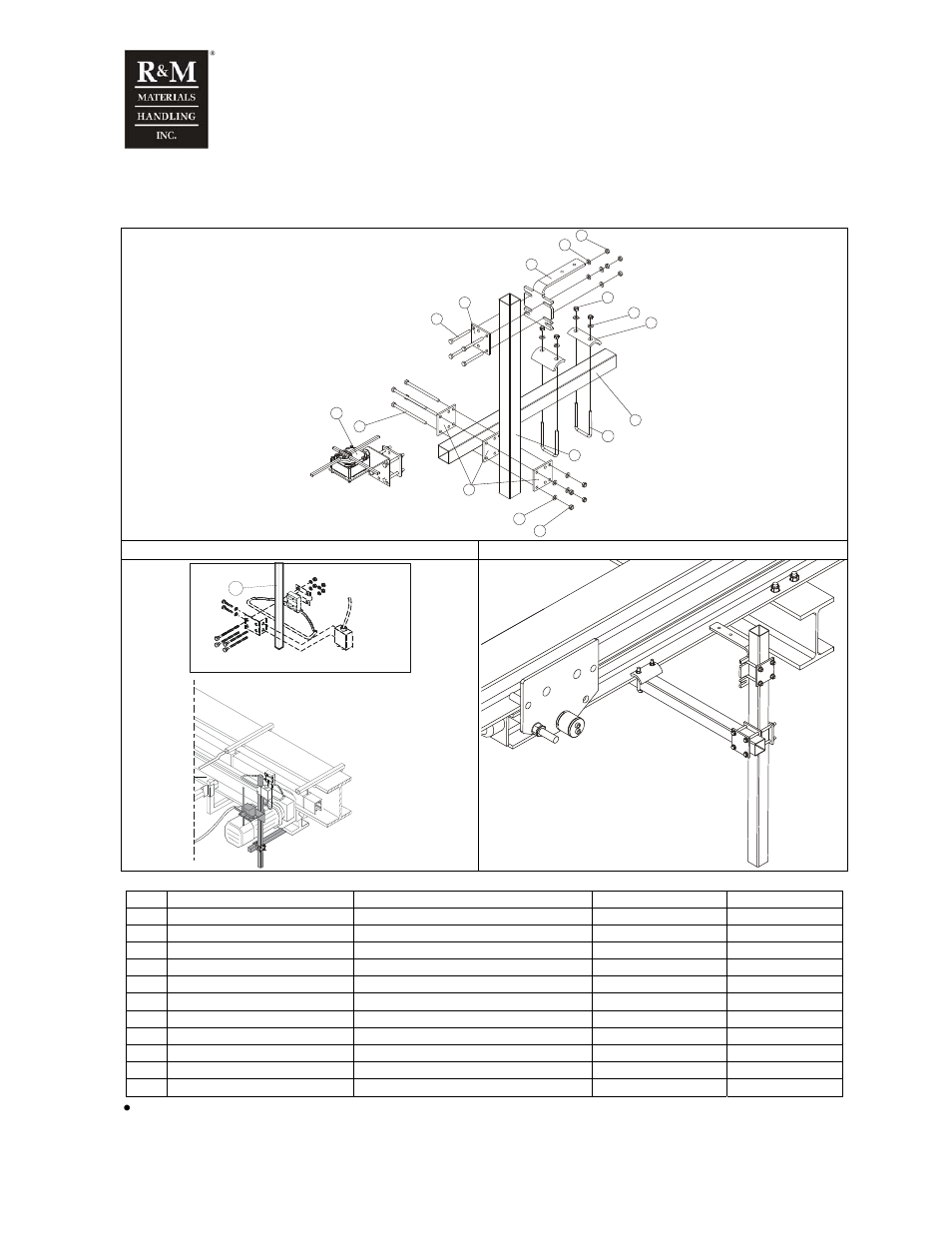 Ductor power supply flat cable power supply, If necessary cut off excess length of square tubes | R&M Materials Handling WIRE ROPE PACKAGES User Manual | Page 26 / 76