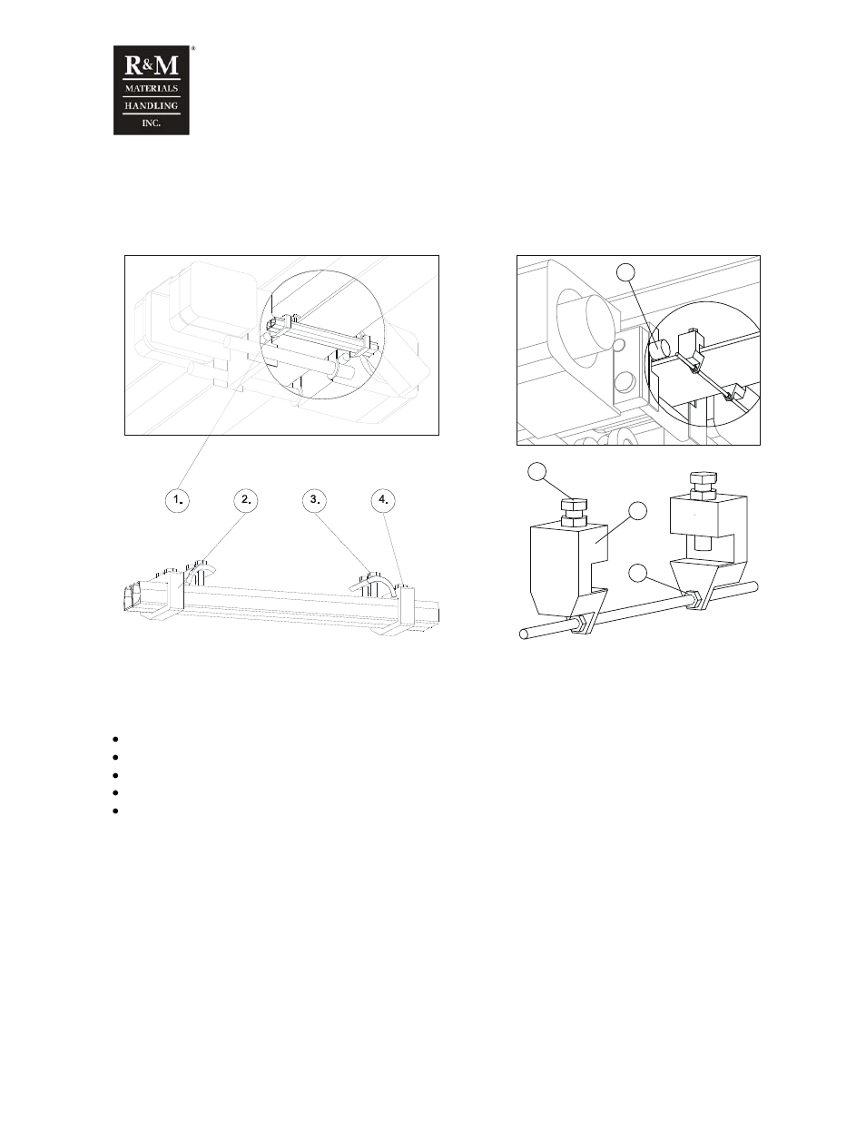 9 buffer stop assembly for single girder crane | R&M Materials Handling WIRE ROPE PACKAGES User Manual | Page 48 / 76
