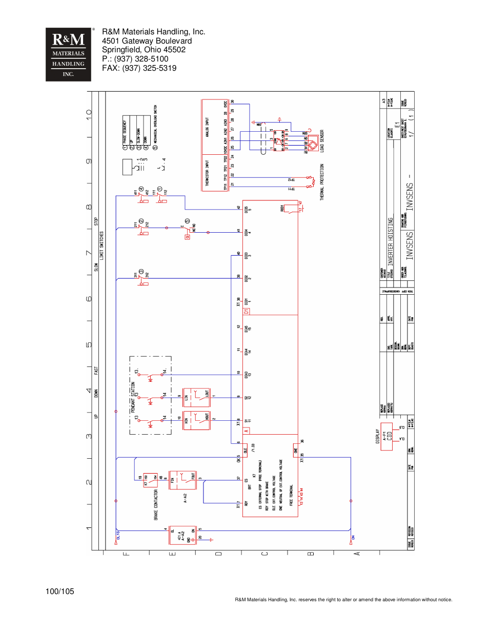 R&M Materials Handling HOIST MONITORS User Manual | Page 100 / 105