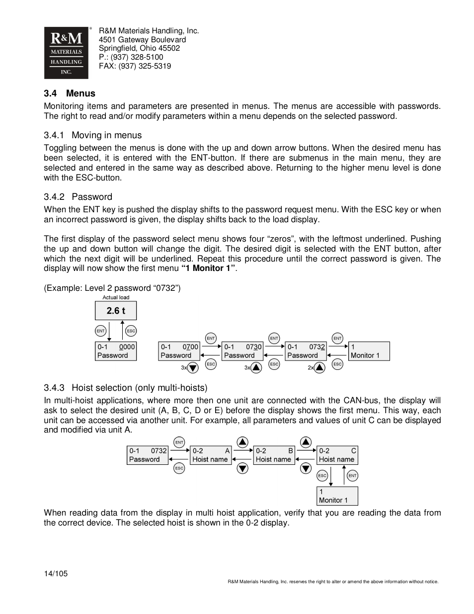 R&M Materials Handling HOIST MONITORS User Manual | Page 14 / 105