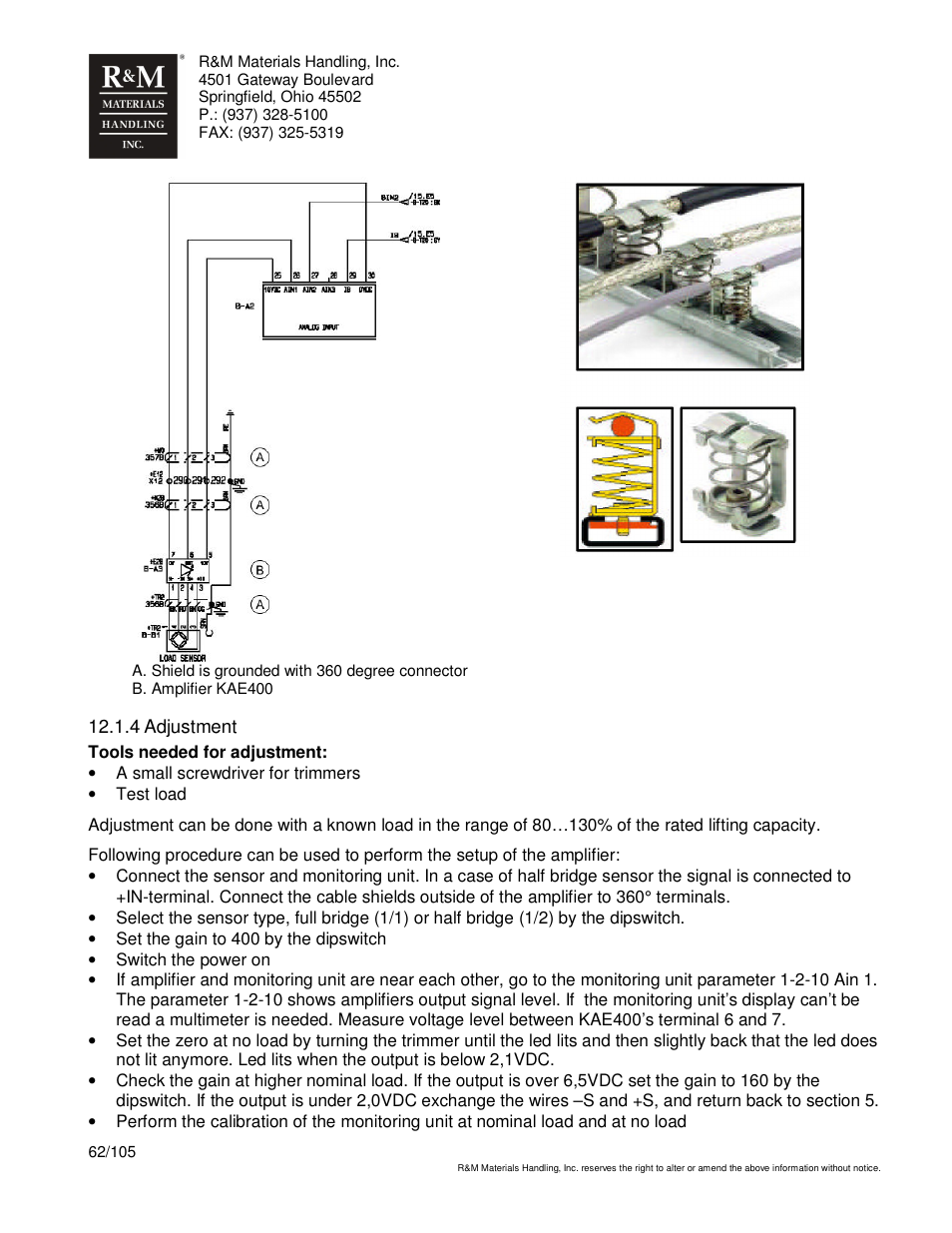 R&M Materials Handling HOIST MONITORS User Manual | Page 62 / 105