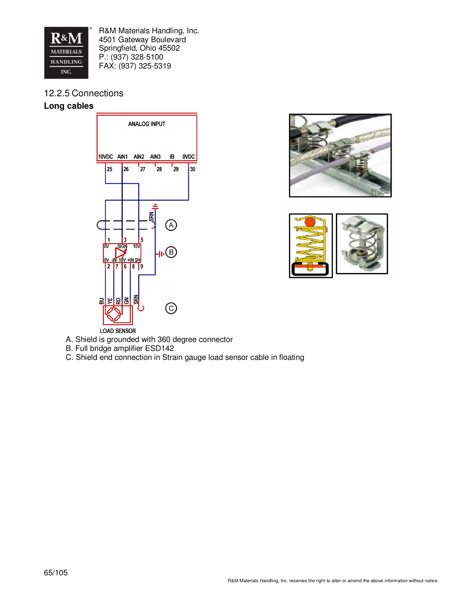 5 connections | R&M Materials Handling HOIST MONITORS User Manual | Page 65 / 105