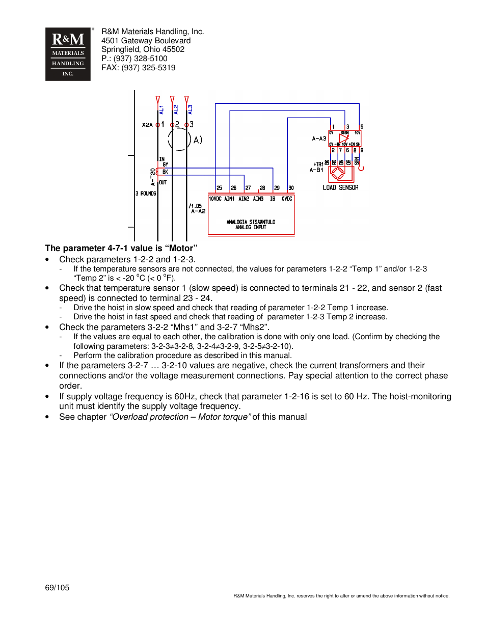 R&M Materials Handling HOIST MONITORS User Manual | Page 69 / 105