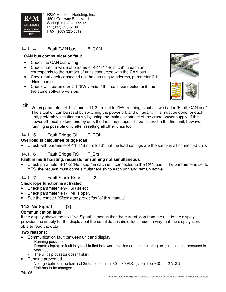 R&M Materials Handling HOIST MONITORS User Manual | Page 74 / 105