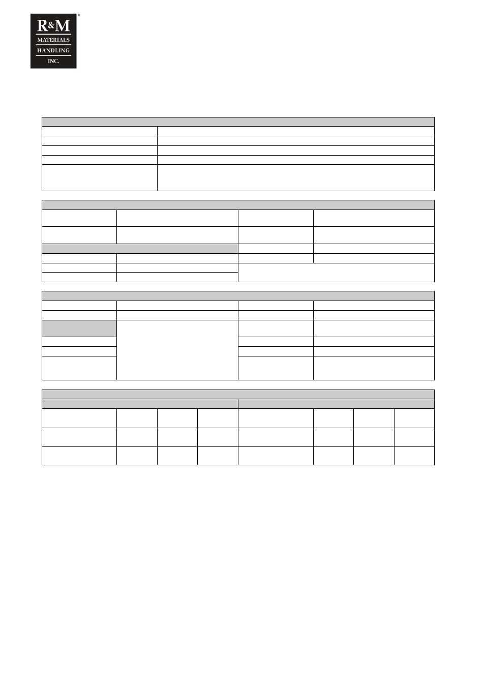 9 troubleshooting table | R&M Materials Handling VARIABLE SPEED CONTROLS ControlMaster Plus Service Manual User Manual | Page 60 / 83