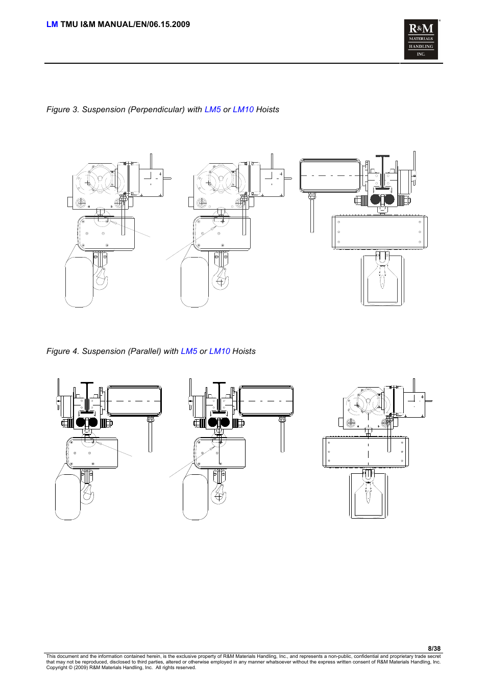 R&M Materials Handling ELECTRIC CHAIN HOISTS LoadMate Chain Hoist TMU Motorized Trolley User Manual | Page 8 / 38