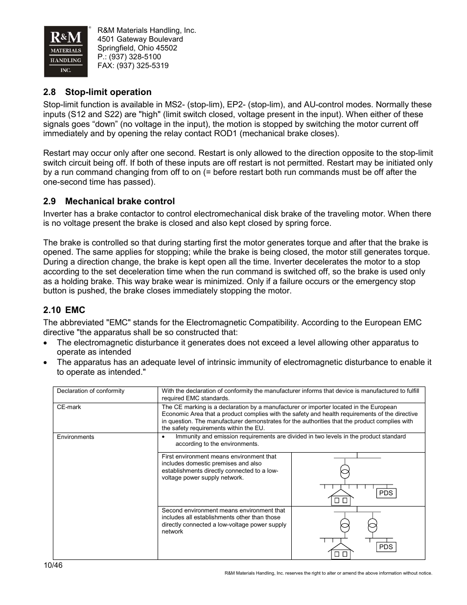 R&M Materials Handling VARIABLE SPEED CONTROLS ControlMaster Select Service Manual User Manual | Page 10 / 46