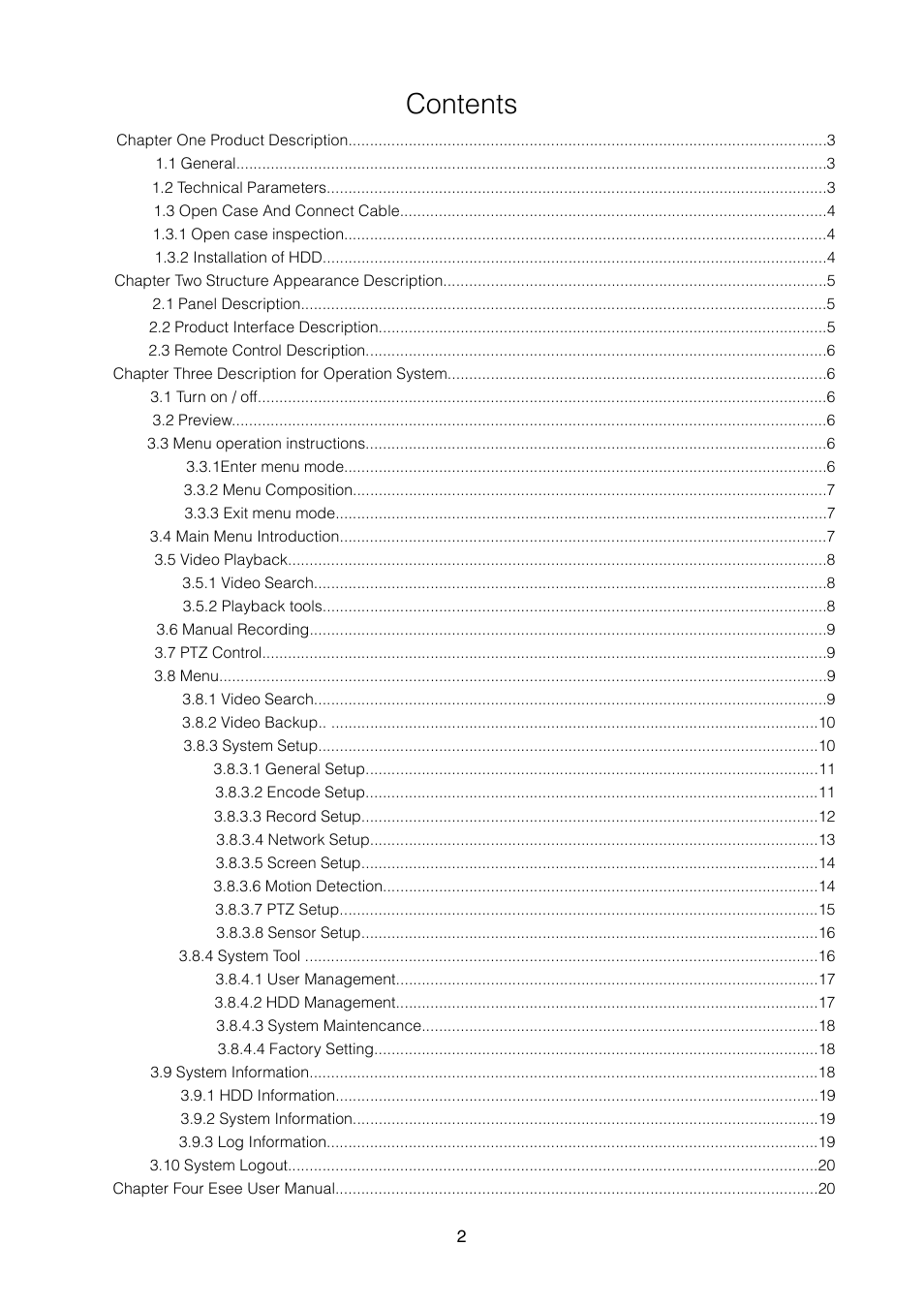 ZMODO ZMD-DT-SFN6 16CH H.264 Smart Security 960H DVR User Manual | Page 2 / 24