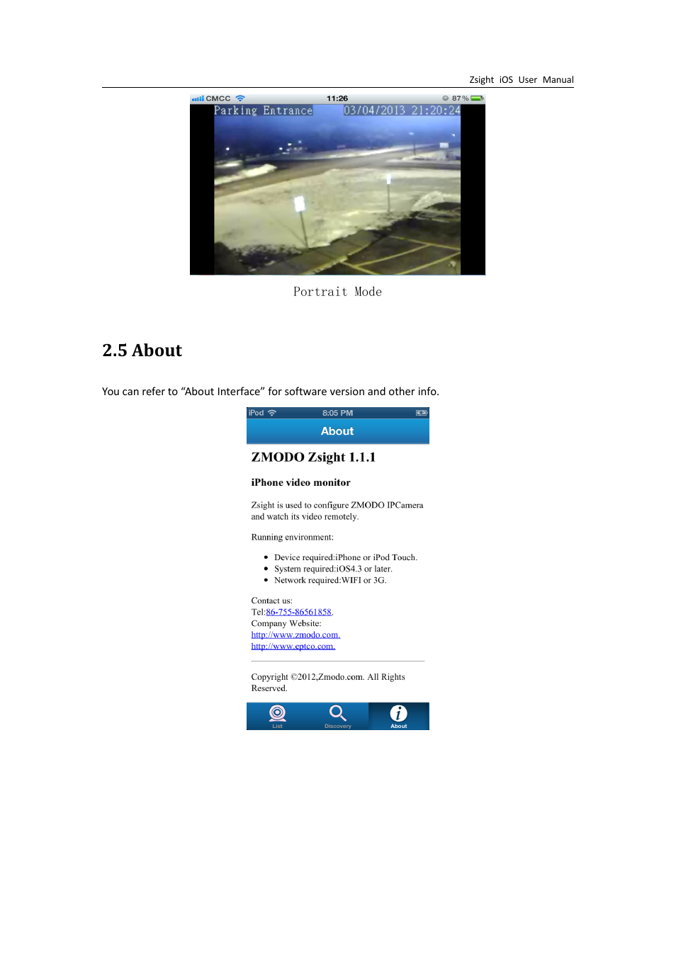 5about, 5 about | ZMODO ZP-IBH13-P 720P HD H.264 PoE IP Infrared Weatherproof Camera with QR Code Smartphone Setup - Zsight iOS User Manual User Manual | Page 12 / 12