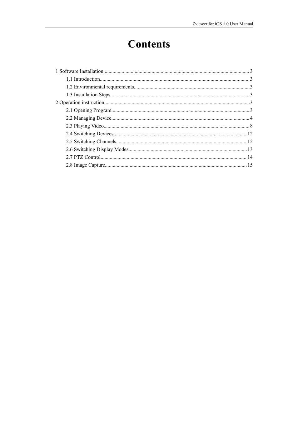 ZMODO ZP-KC1H04-P 4 Channel 720P PoE NVR System - Zviewer iOS User Manual User Manual | Page 2 / 15