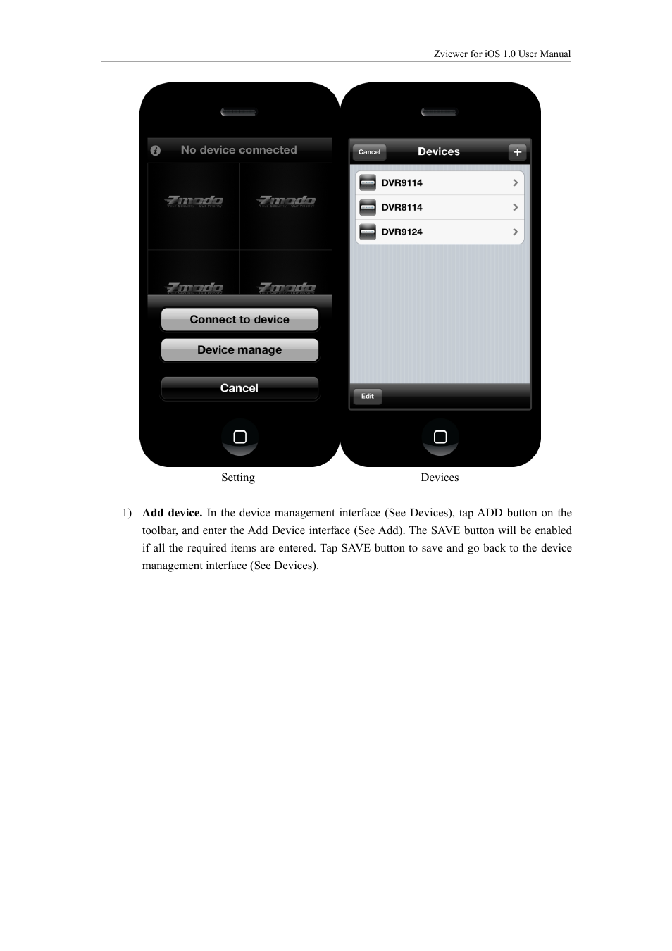ZMODO ZP-KC1H04-P 4 Channel 720P PoE NVR System - Zviewer iOS User Manual User Manual | Page 5 / 15
