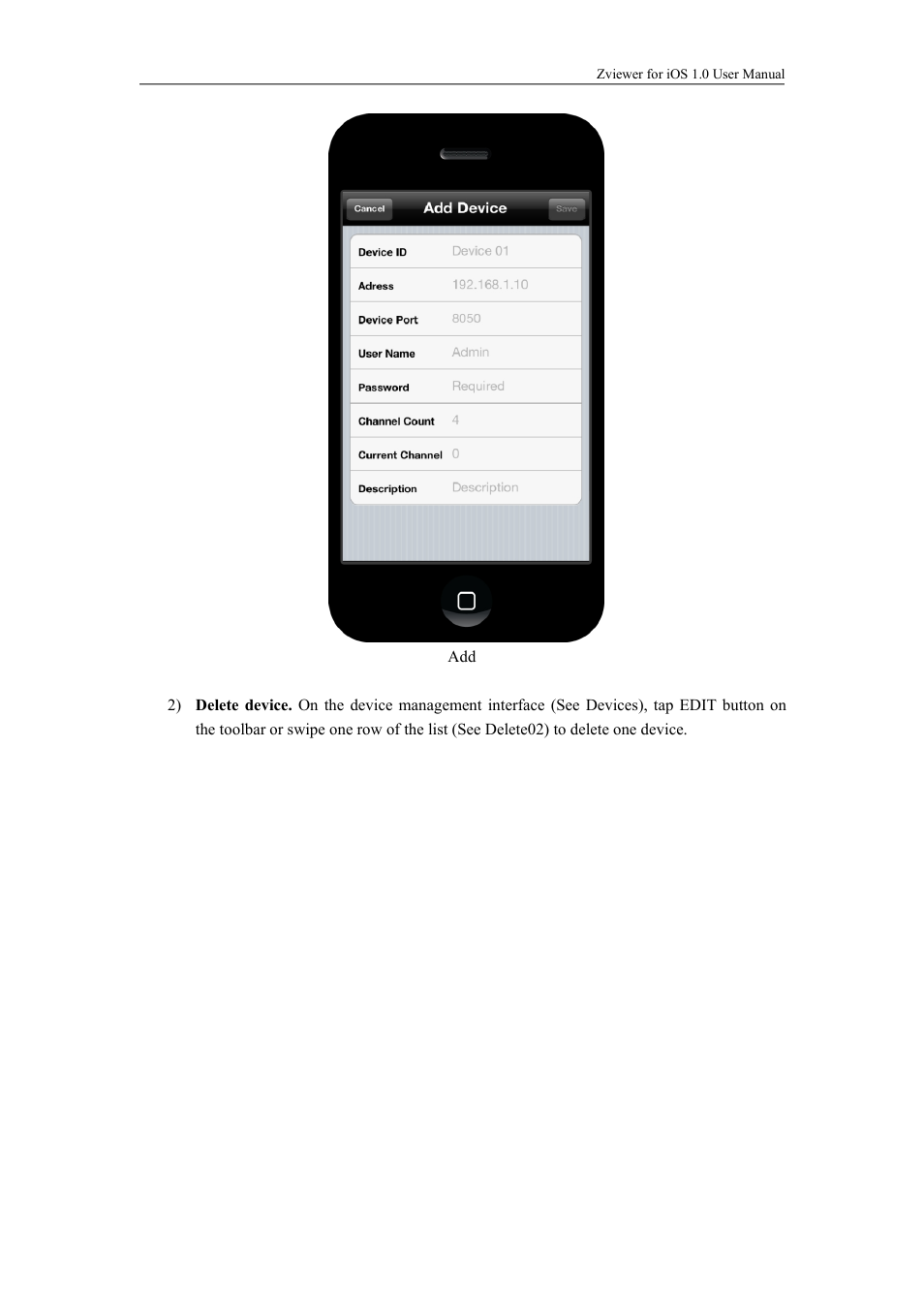 ZMODO ZP-KC1H04-P 4 Channel 720P PoE NVR System - Zviewer iOS User Manual User Manual | Page 6 / 15