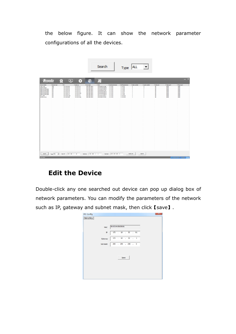 Editthedevice, Edit the device | ZMODO ZP-IBH13-P 720P HD H.264 PoE IP Infrared Weatherproof Camera with QR Code Smartphone Setup - Zviewer Windows User Manual User Manual | Page 12 / 39